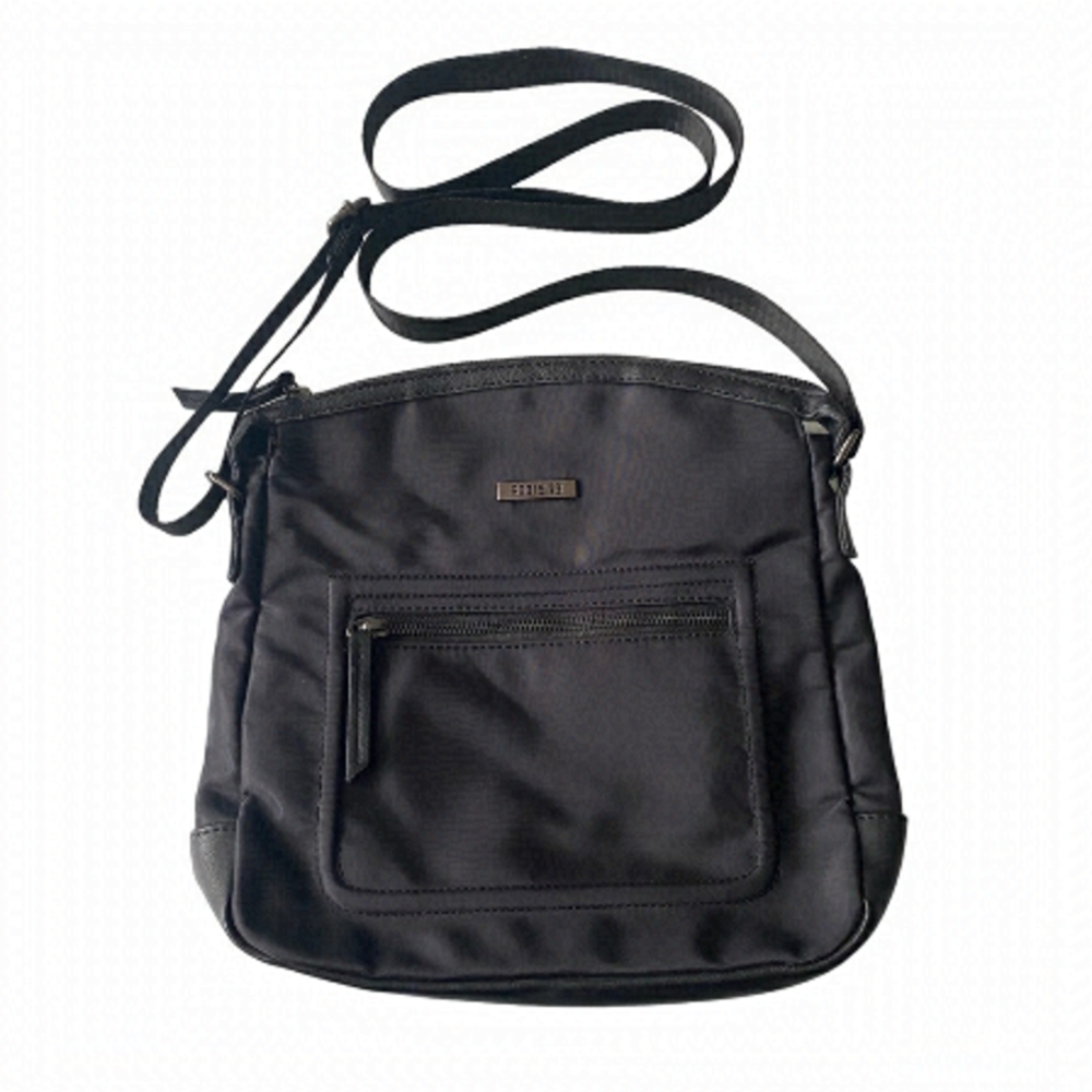 ROOTS Black Nylon Crossbody Bag